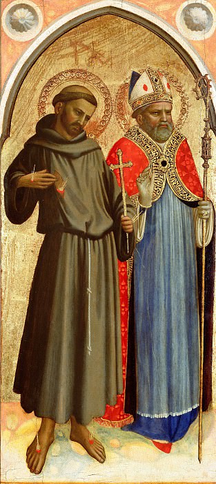 Анджелико Фра – Св Франциск и св епископ 1425-30, Музей Гетти