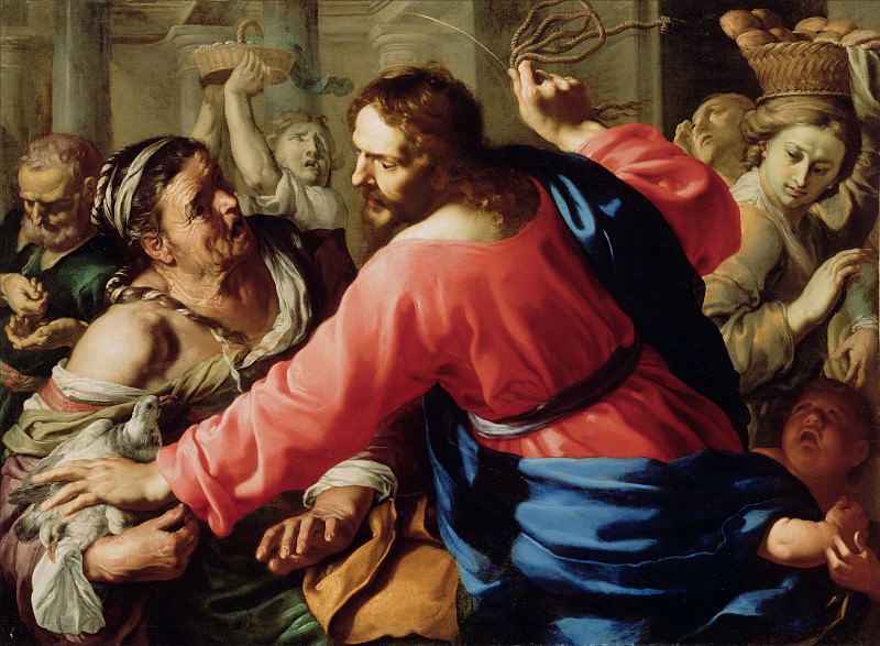 Меи Бернардино – Изгнание торговцев из храма 1650-е, Музей Гетти