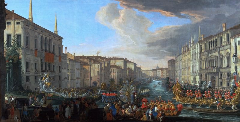 Карлеварис Лука – Регата на Большом канале в Венеции в честь короля датского Фридриха IV 1711, Музей Гетти