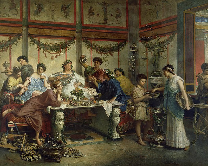 Bompiani Roberto – Ancient Roman feast 1890s, J. Paul Getty Museum