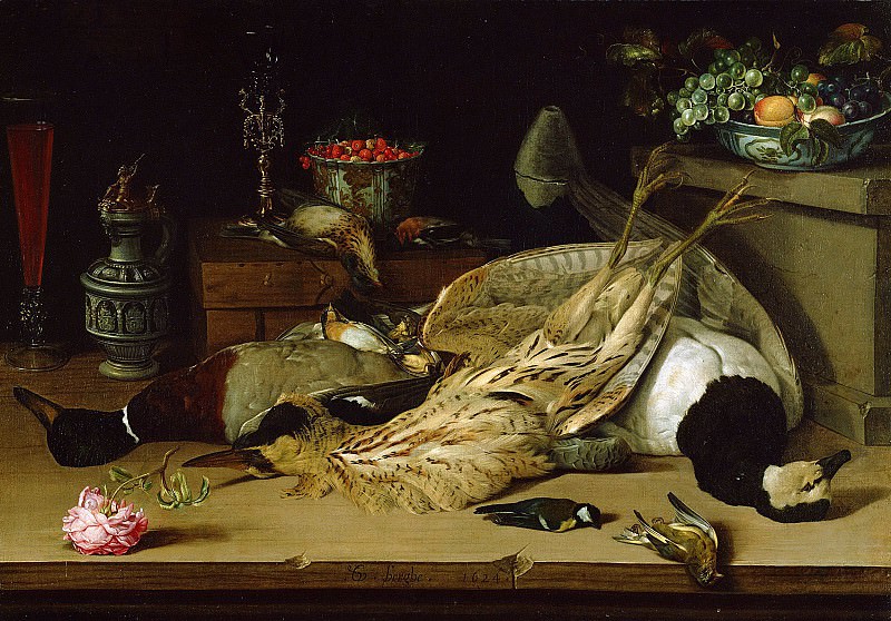 Берге Кристофель ван ден – Натюрморт с битой птицей 1624, Музей Гетти