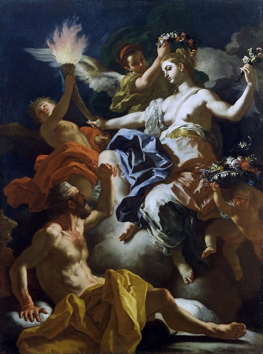 Солимена Франческо – Аврора и Титон 1704, Музей Гетти