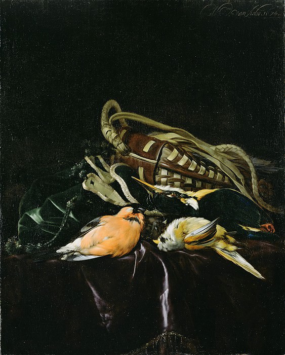 Альст Виллем ван – Натюрморт с битой птицей 1674, Музей Гетти