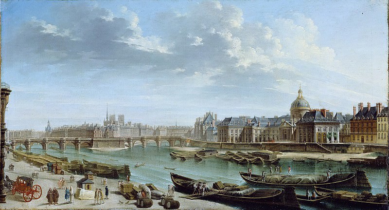 Рагне Никола-Жан-Батист – Вид Парижа с островом Ситэ 1763, Музей Гетти