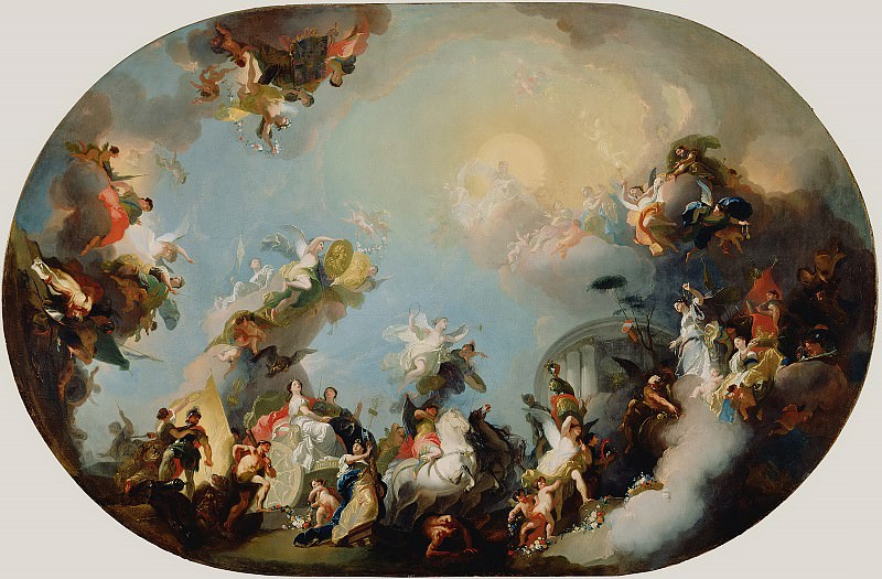 Maulbertsch Franz Anton – Glorification of the Union of the Houses of Habsburg and Lorrain 1775, J. Paul Getty Museum