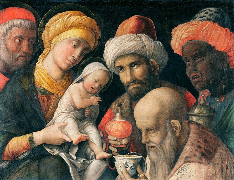 Мантенья Андреа – Поклонение волхвов 1495-05, Музей Гетти