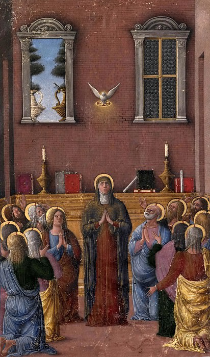 Girolamo da Cremona – Descent of the Holy Spirit on the Apostles 1460s, J. Paul Getty Museum