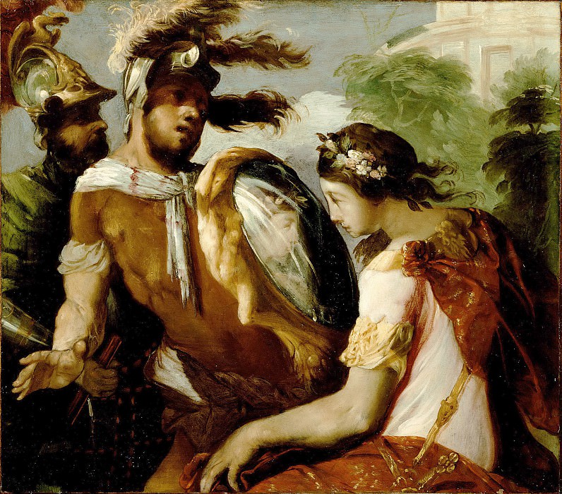 Маффеи Франческо – Ринальдо и зеркальный щит 1650-55, Музей Гетти