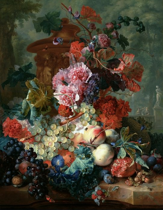 Hujsum Jan van – Fruits and flowers 1722, J. Paul Getty Museum