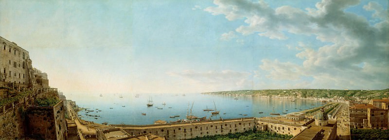 Лузьери Джованни Баттиста – Вид на неаполитанский залив с юго-запада 1791, Музей Гетти