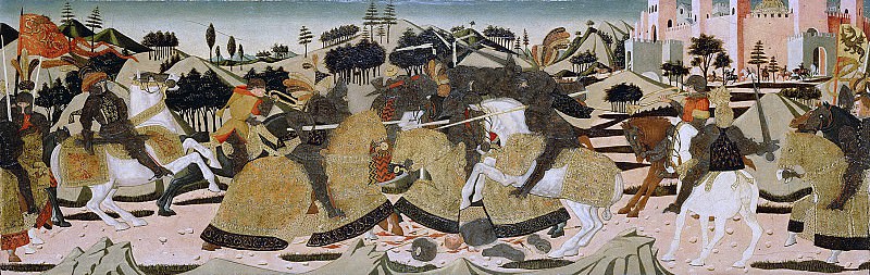 Scheggia – Battle scene 1450-75, J. Paul Getty Museum