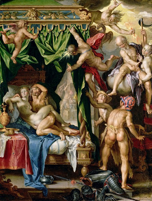 Втевал Иоахим Антонис – Марс и Венера, застигнутые Вулканом 1606-10, Музей Гетти