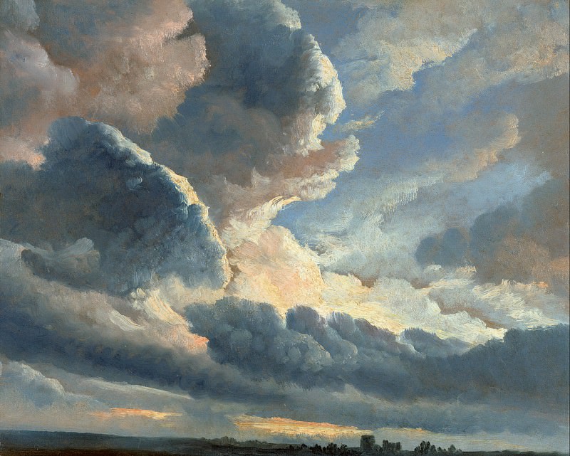 Дени Симон-Жозеф-Александр – Штудия облаков с расветом близ Рима 1786-01, Музей Гетти