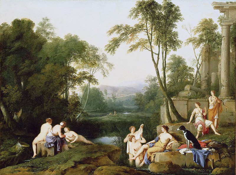 Ла Ир Лорен де – Пейзаж с Дианой и нимфами 1644, Музей Гетти