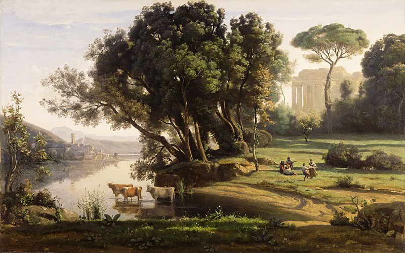 Коро Жан-Батист-Камиль – Итальянский пейзаж в Леванте ок1835, Музей Гетти