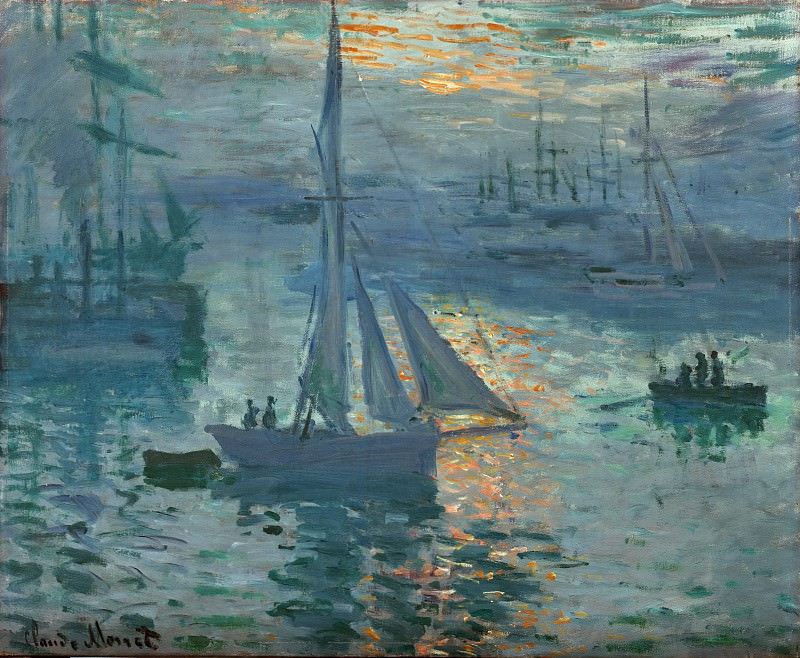 Monet Claude Oscar – Sunrise 1873, J. Paul Getty Museum