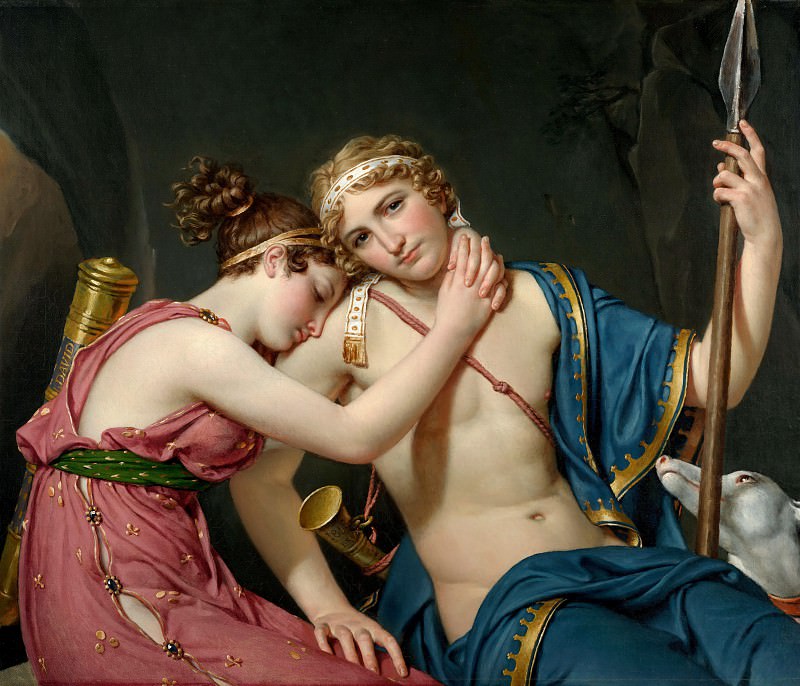 Давид Жак-Луи – Прощание Телемаха и Эвхариды 1818, Музей Гетти