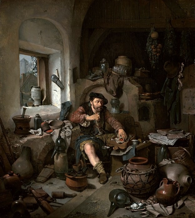 Bega Cornelis Peters – The Alchemist 1663, J. Paul Getty Museum