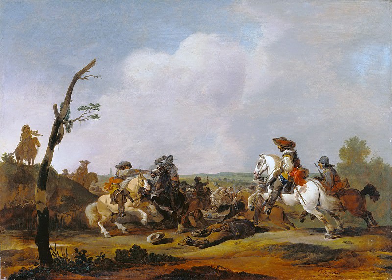 Лингельбах Иоганн – Сцена битвы ок1652, Музей Гетти