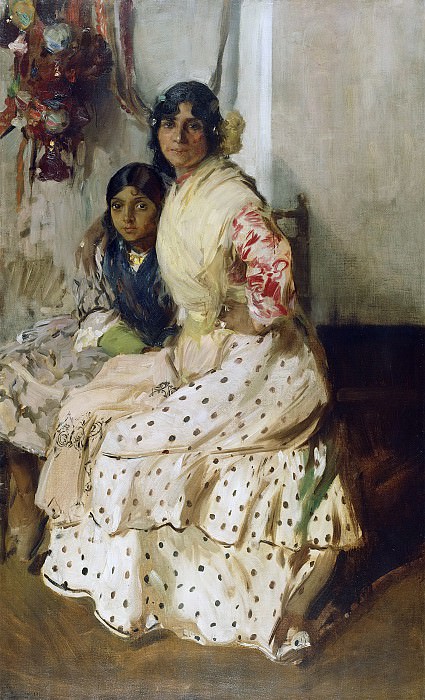 Sorolla y Bastida Joaquín – Gypsy Pepilla with her daughter 1910, J. Paul Getty Museum