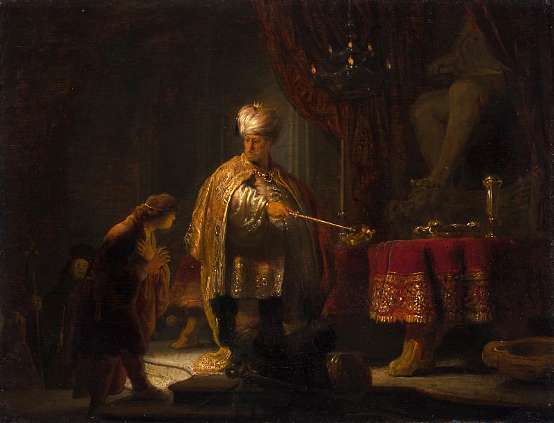 Rembrandt Harmenszoon van Rijn – Daniel and King Cyrus at the idol of Baal 1633, J. Paul Getty Museum