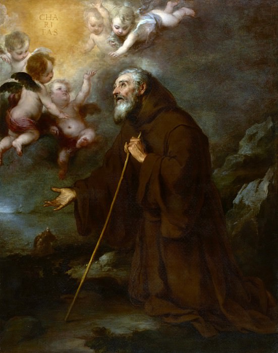 Мурильо Бартоломе Эстебан – Видение св Франциска из Паолы ок1670, Музей Гетти