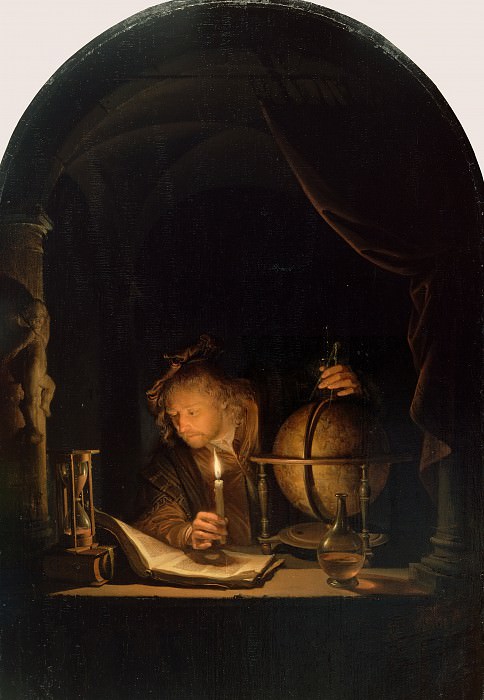 Доу Геррит – Астроном со свечой 1655-60, Музей Гетти
