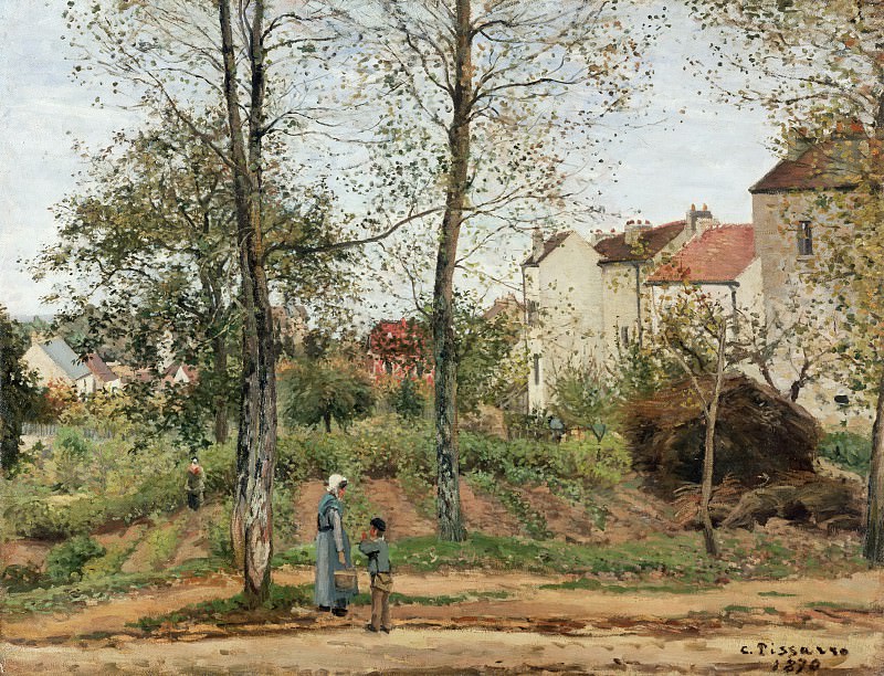 Писсарро Камиль – 1903 Париж) – Пейзаж в Лувесьенне 1870, Музей Гетти