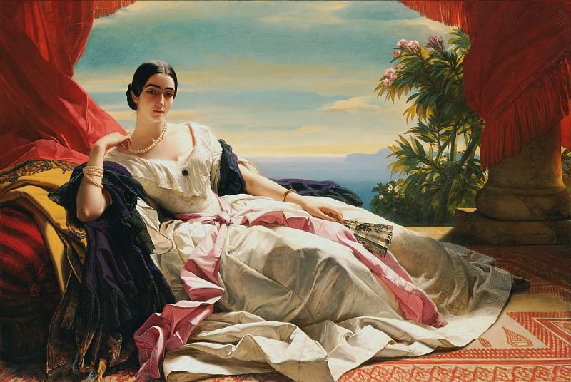 Винтергальтер Франц Ксавьер – Портрет принцессы Леониллы 1843, Музей Гетти