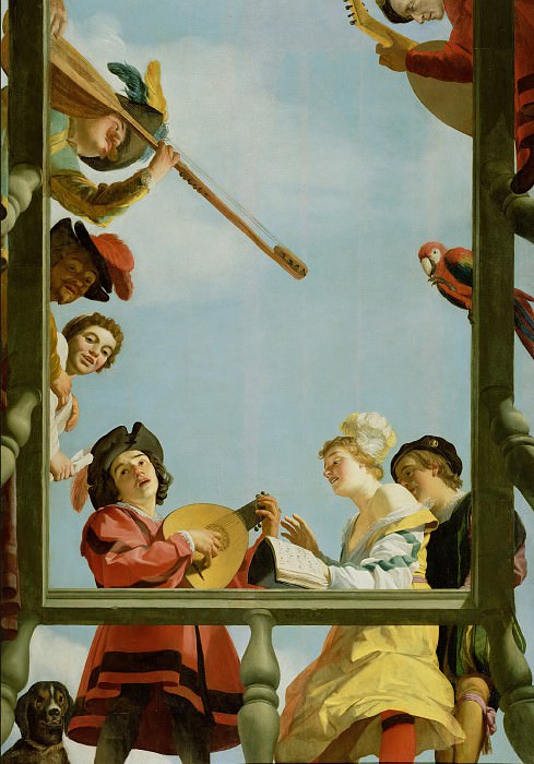 Хонтхорст Геррит ван – Ммузыканты на балконе 1622, Музей Гетти