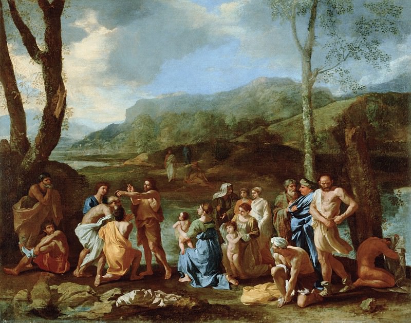 Пуссен Никола – Проповедь Иоанна Крестителя на реке Иордан 1630-е, Музей Гетти