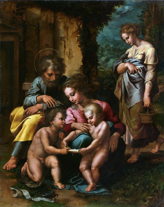 Романо Джулио – Святое Семейство 1250-23, Музей Гетти
