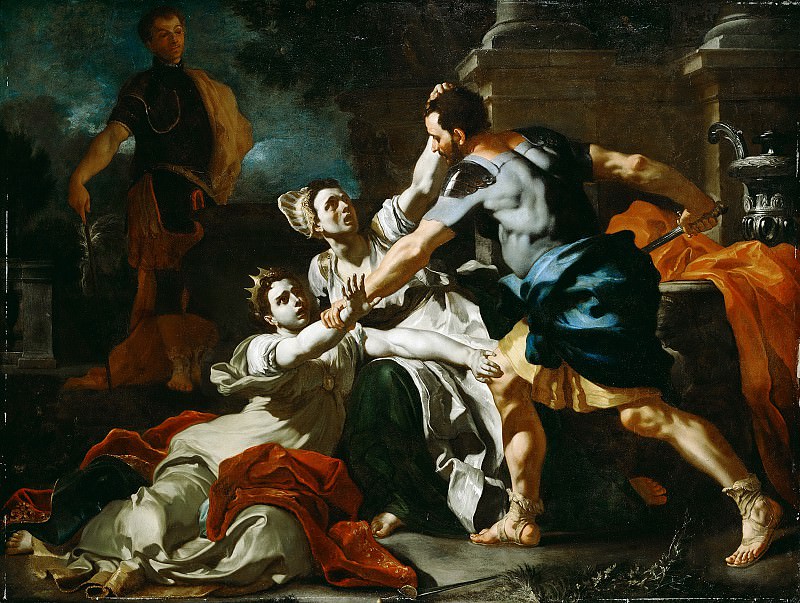 Солимена Франческо – Смерть Мессалины ок1708, Музей Гетти