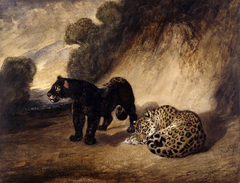 Бари, Антуан-Луи -- Два перуанских леопарда, часть 6 Лувр