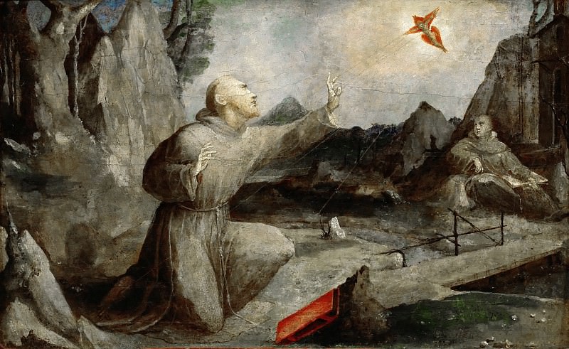 Domenico Beccafumi -- Saint Francis of Assisi Receiving the Stigmata, Part 6 Louvre