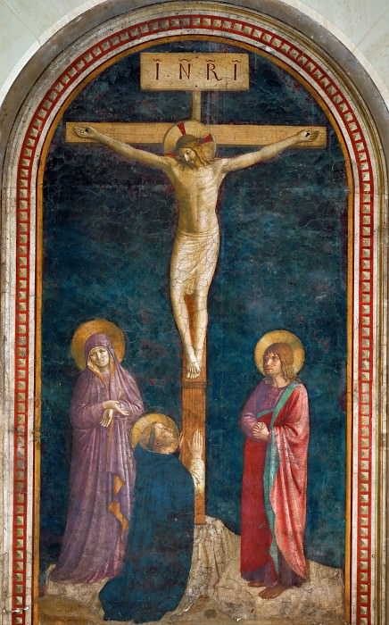 Fra Angelico -- Crucifixion with Saint Domenic, Part 6 Louvre