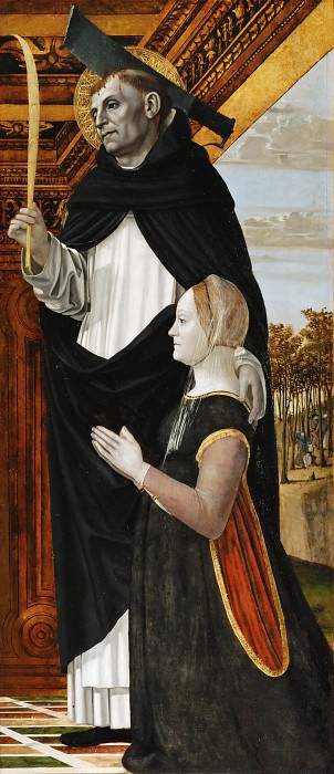 Ambrogio Bergognone -- Saint Peter Martyr and Kneeling Donor, Part 6 Louvre