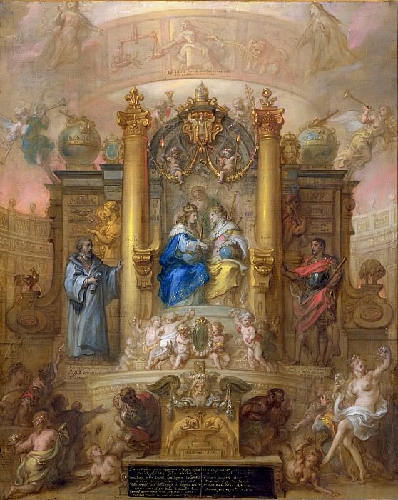 Тюльден, Теодор ван -- Аллегория Пиренейского Мира 1659 года, часть 6 Лувр
