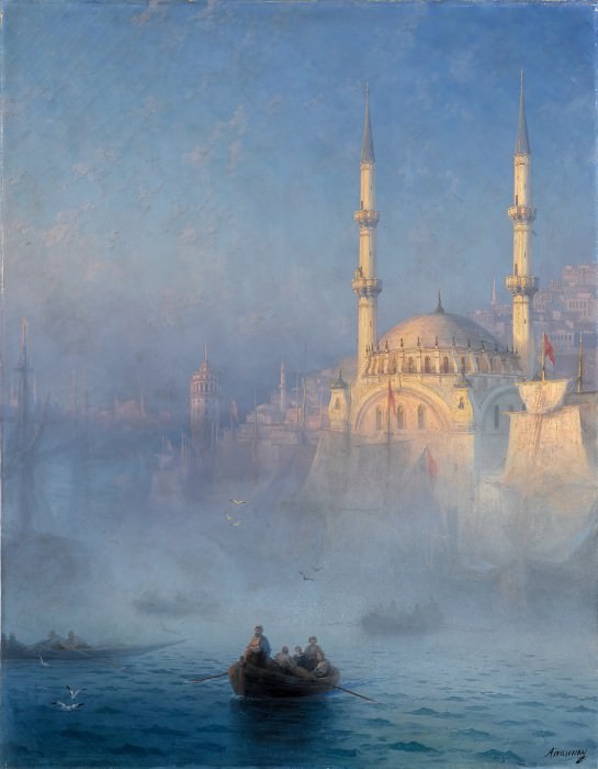Ivan Ayvazovsky -- View of the Port of Constantinople, Part 6 Louvre