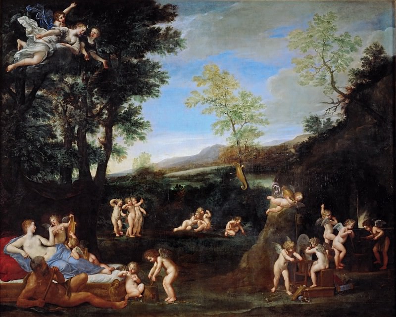 Francesco Albani -- The Repose of Venus and Vulcan, Part 6 Louvre