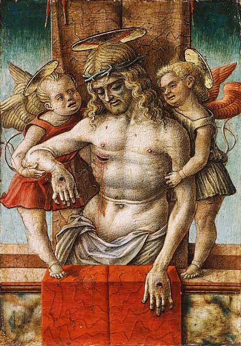 Кривелли, Карло -- Мертвый Христос, поддерживаемый ангелами, часть 6 Лувр