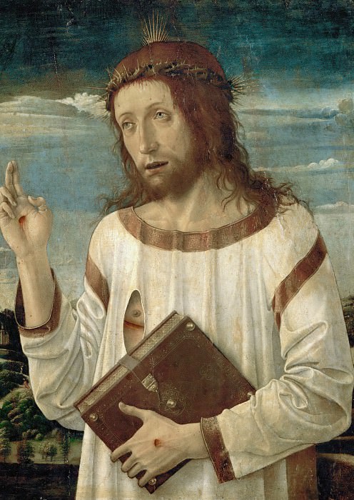 Giovanni Bellini -- Christ Blessing, Part 6 Louvre