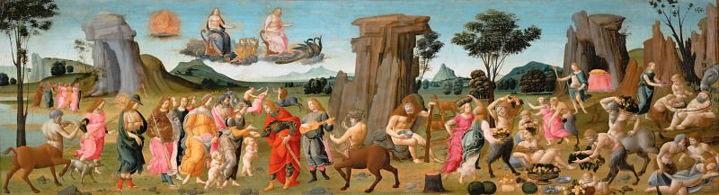 Bartolomeo di Giovanni -- Wedding of Peleus and Thetis, cassone panel, Part 6 Louvre