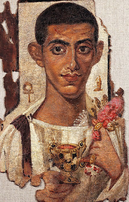 Египет -- Портрет мужчины с цветами, Part 6 Louvre