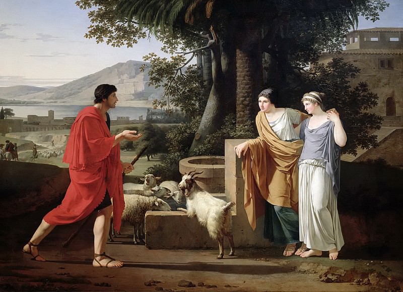 Гоффье, Луи -- Иаков и дочери Лавана, часть 6 Лувр