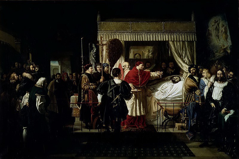 Бержере, Пьер-Ноласк -- Отдание почестей Рафаэлю после его смерти, Part 6 Louvre