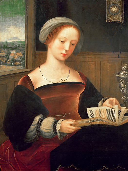 Мастер женских полуфигур -- Читающая Мария Магдалина, Part 6 Louvre