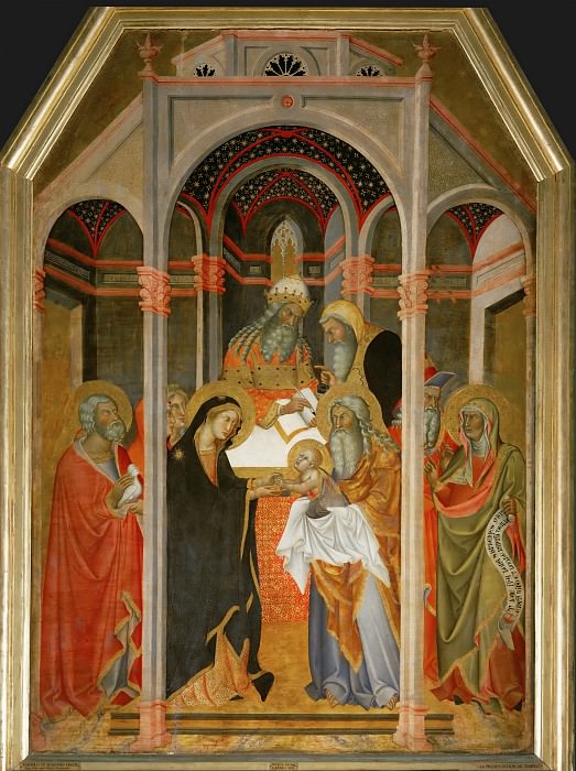 Bartolo di Fredi -- Presentation of Christ in the Temple, Part 6 Louvre