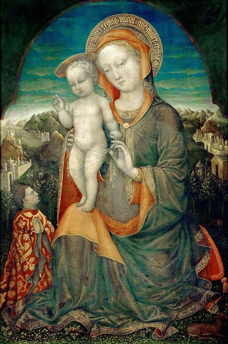 Jacopo Bellini -- Virgin and Child Adored by Leonello d’Este, Part 6 Louvre
