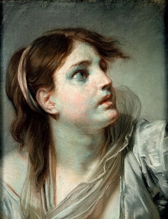 Грёз, Жан-Батист -- Голова девушки, Part 6 Louvre